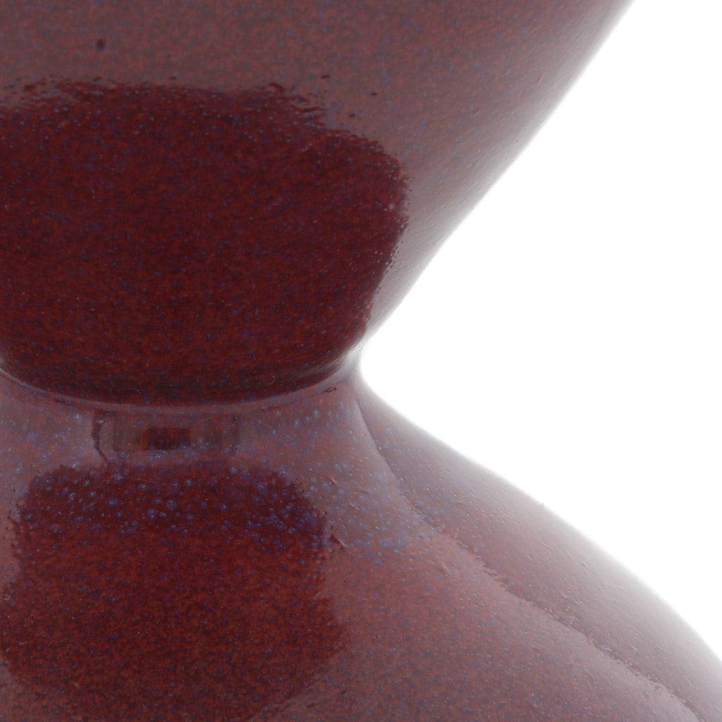 Tom Coleman, Copper Red Hour Glass Bottle Over Black Slip – CLAYAKAR